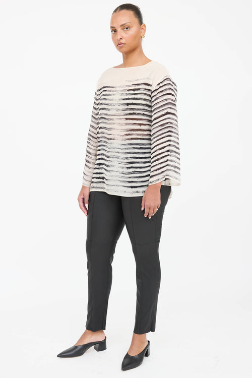 Akris Leather Slim Legging