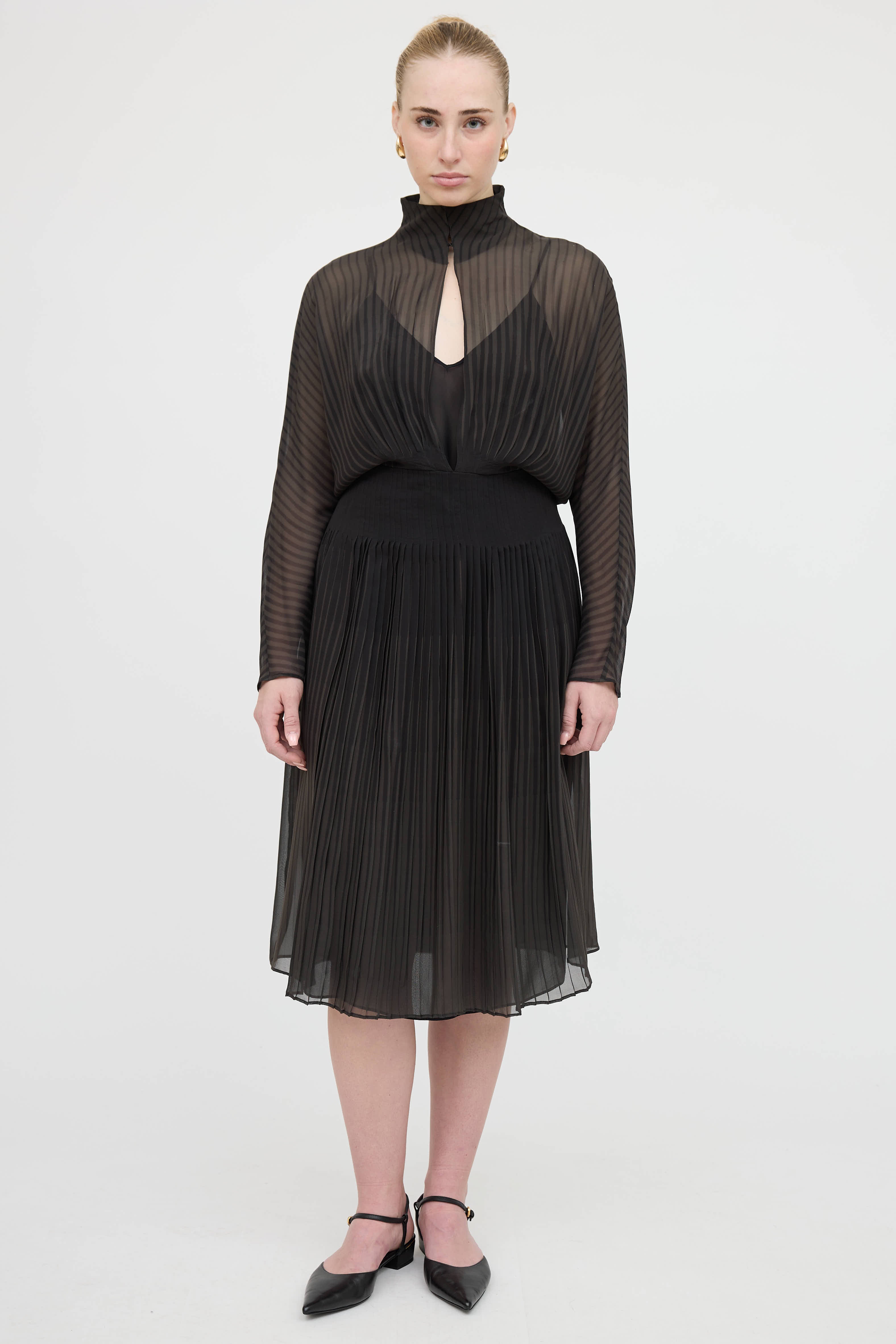 Akris Silk Pleated Dress