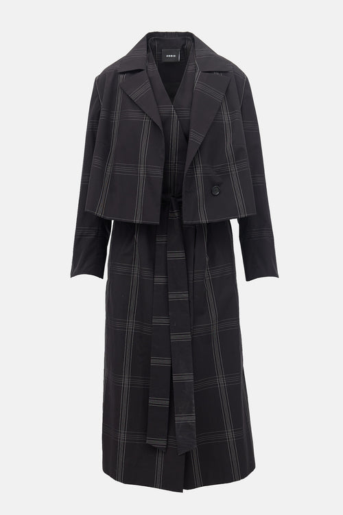 Akris Check Trench Set