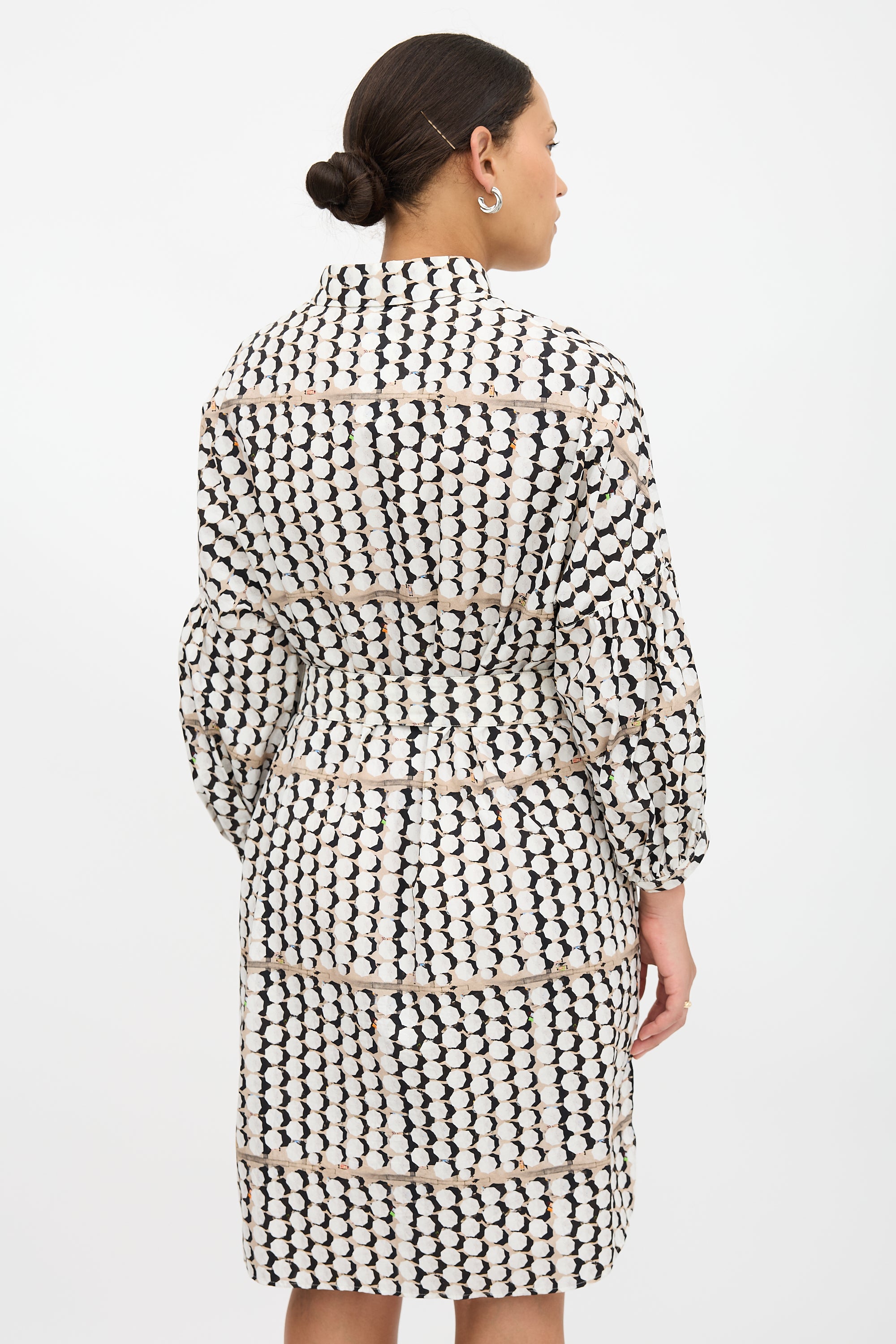 Akris Printed Half Button Dress
