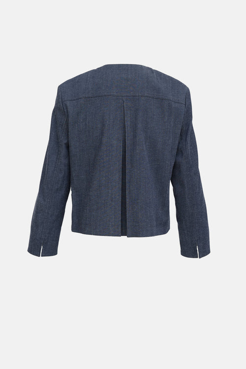 Akris Chambray Clasp Jacket
