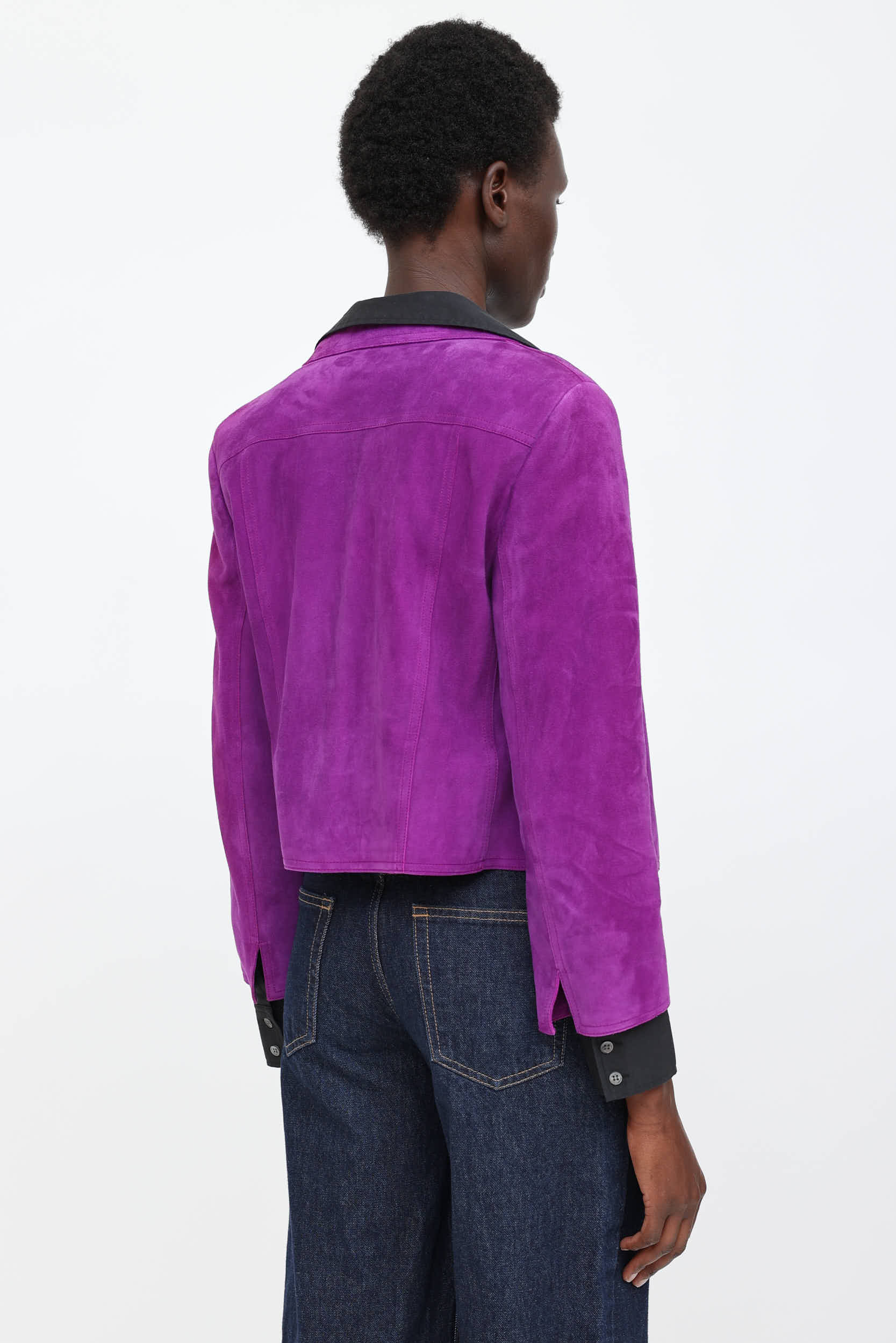 Akris Suede Motorcycle Jacket
