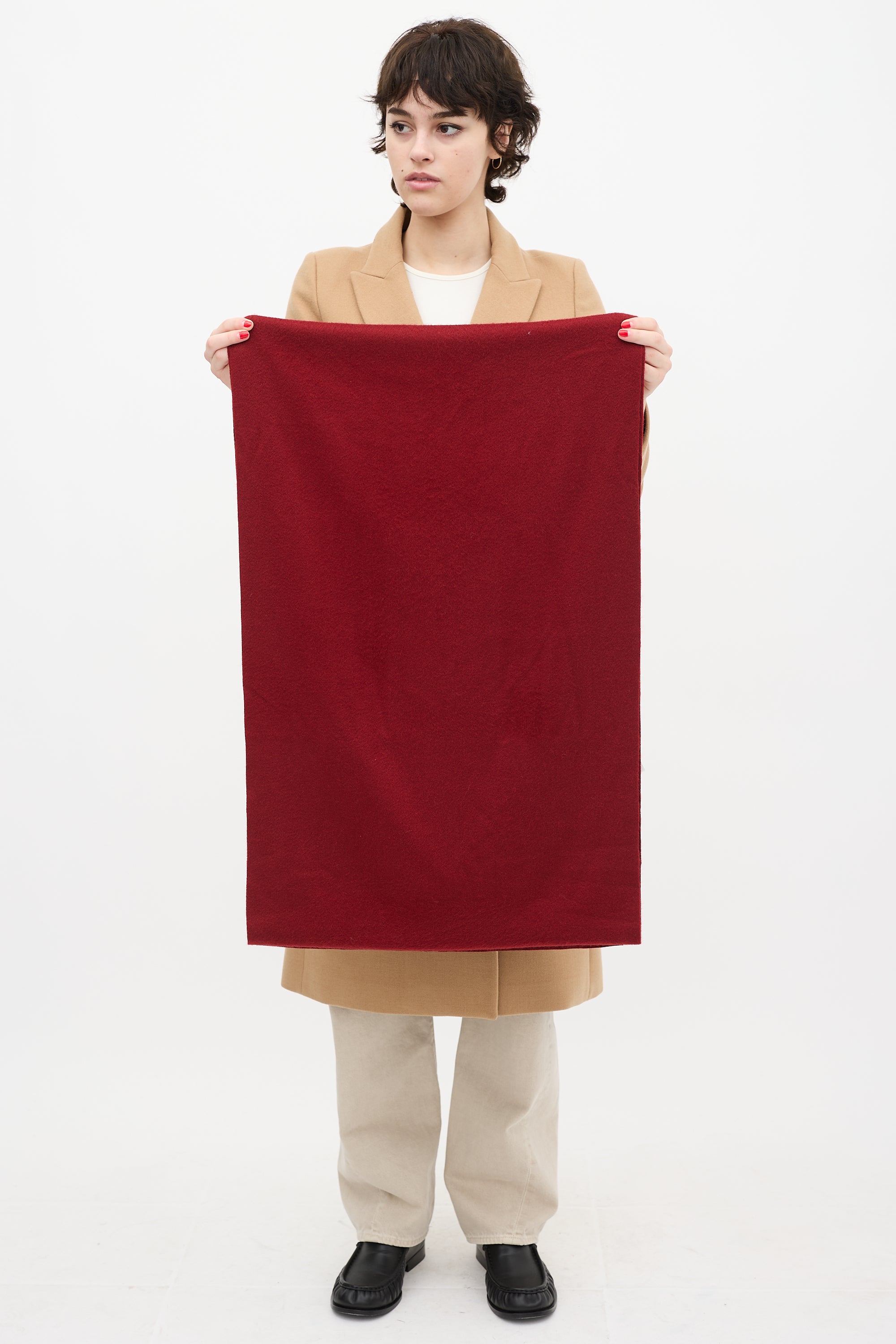 Akris Red Cashmere Scarf