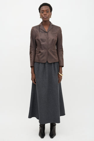 Akris Silk Satin Tailored Blazer