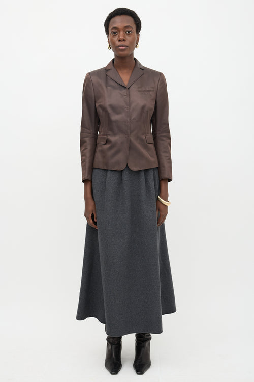 Akris Silk Satin Tailored Blazer