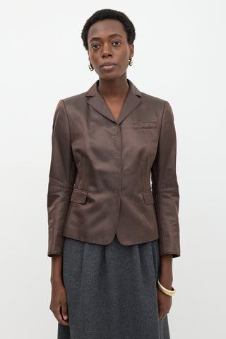 Akris Silk Satin Tailored Blazer