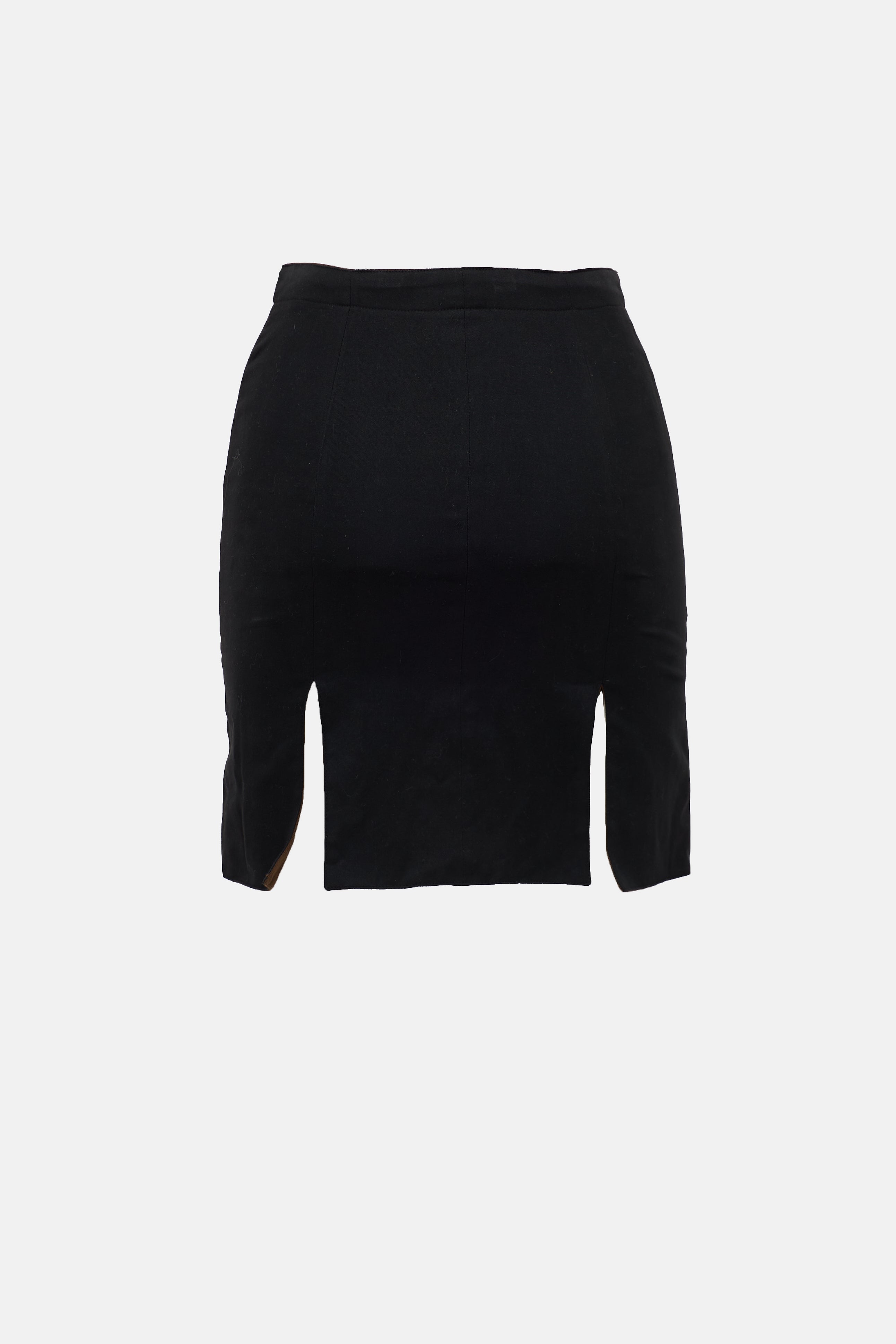 Wool Slit Skirt