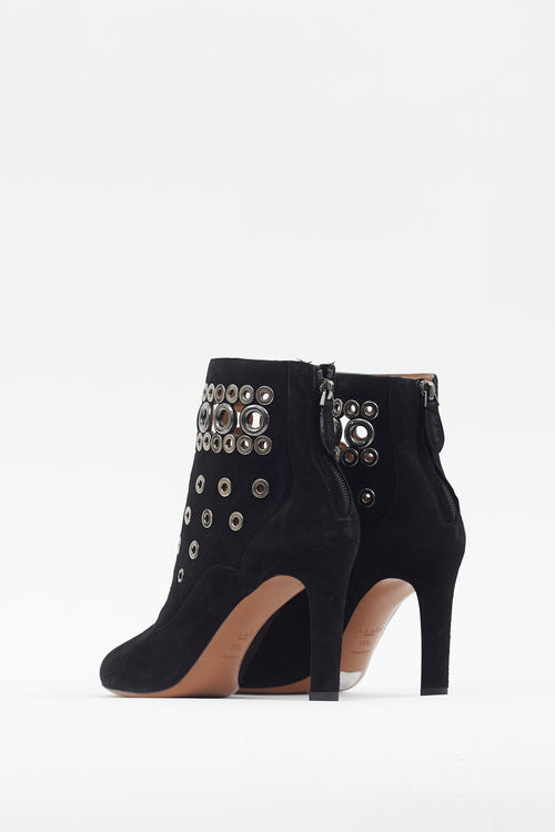 Alaïa Black & Silver Grommet Boot