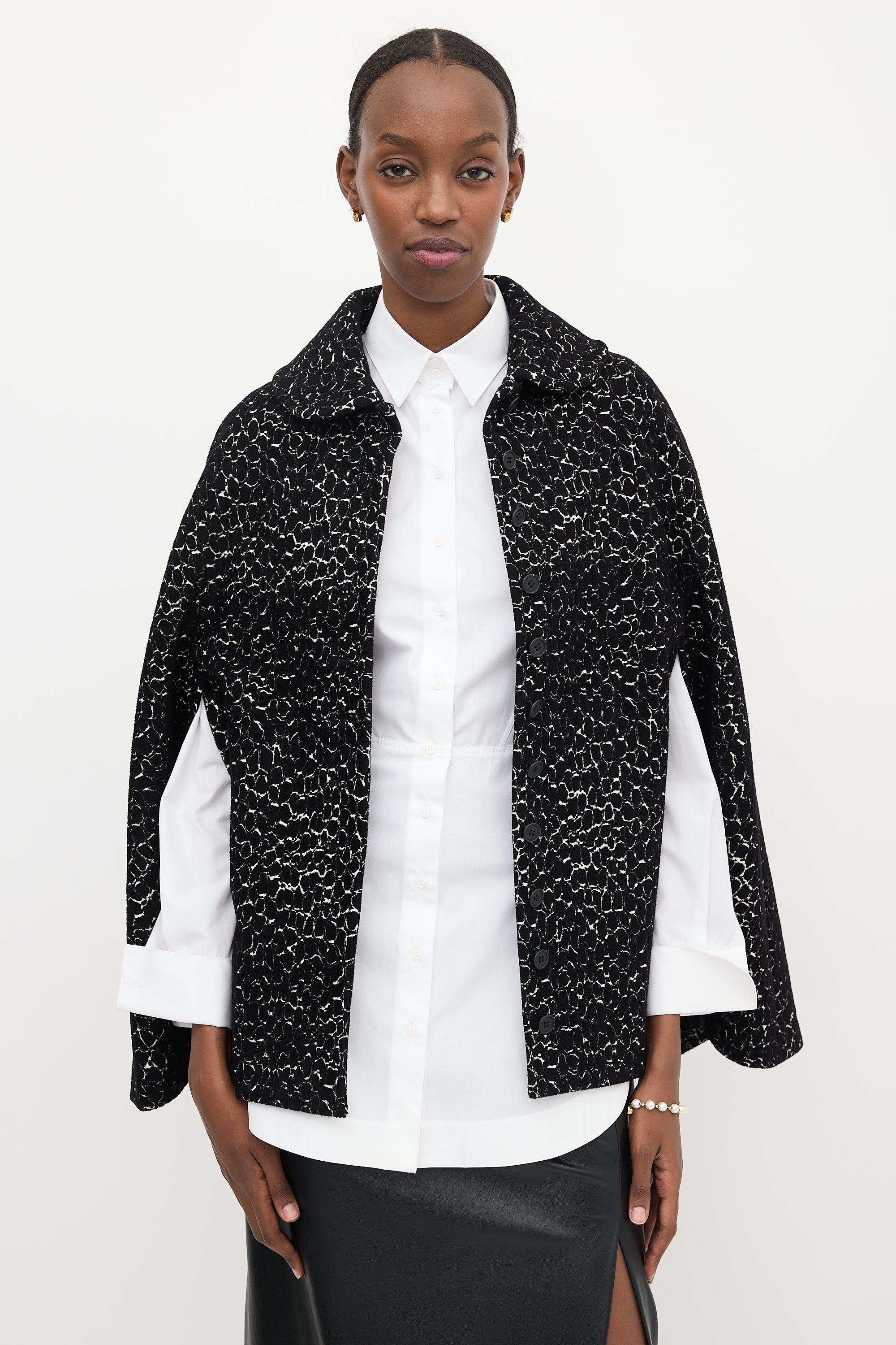 Alaïa Jacquard Cape Jacket