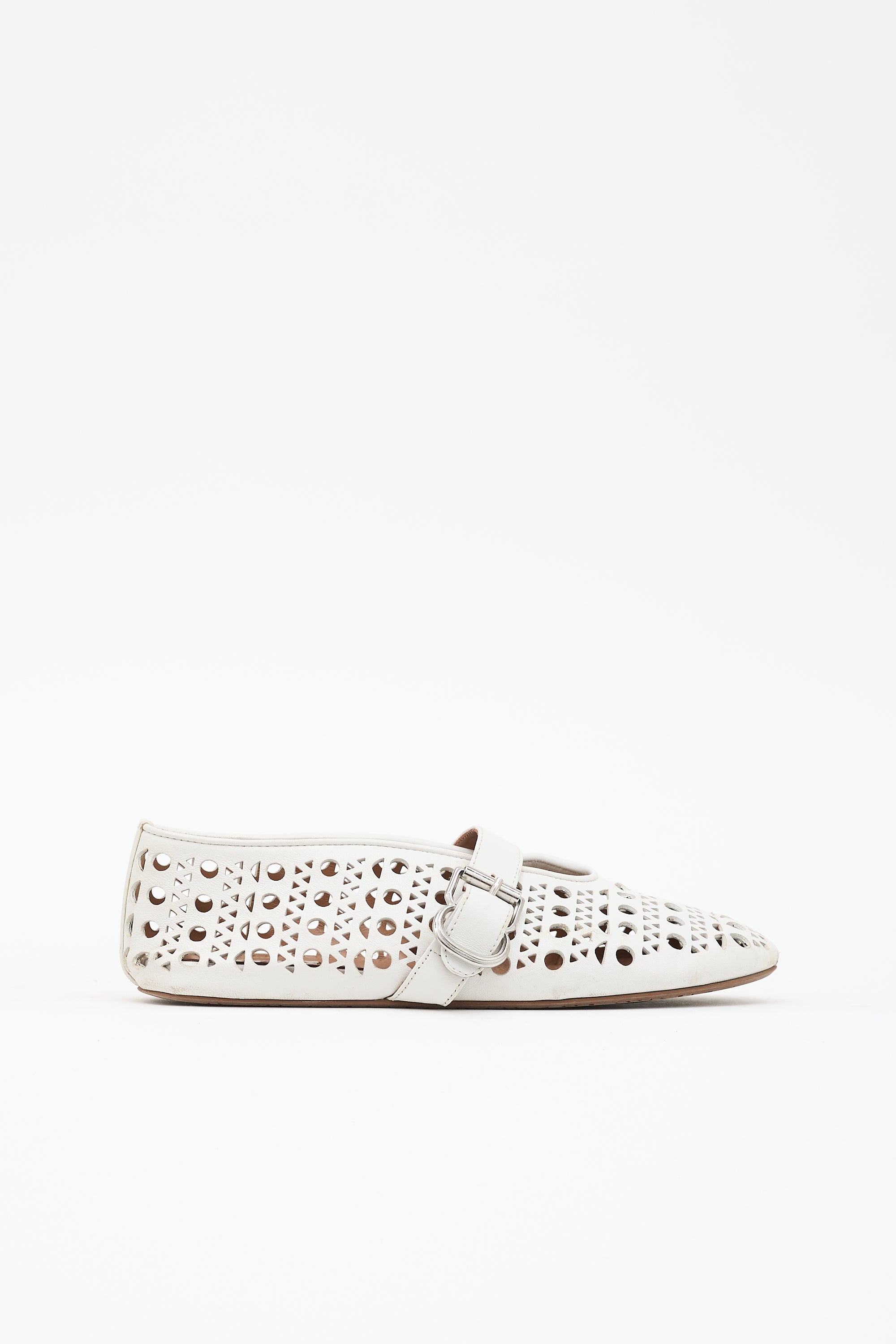 Alaïa Leather Vienne Flat