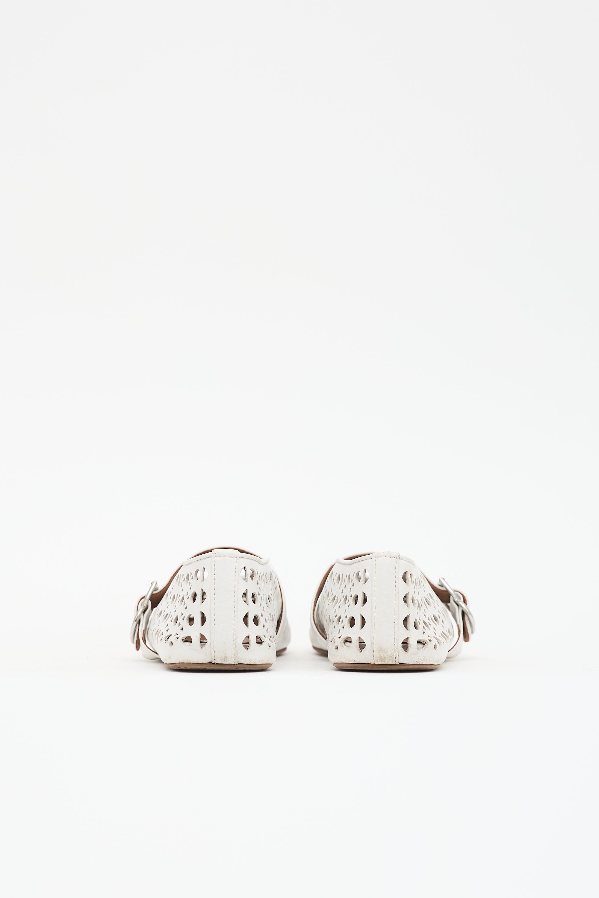Alaïa Leather Vienne Flat