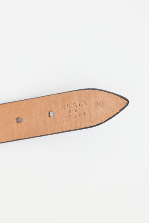 Alaïa Leather Laser Cut Belt