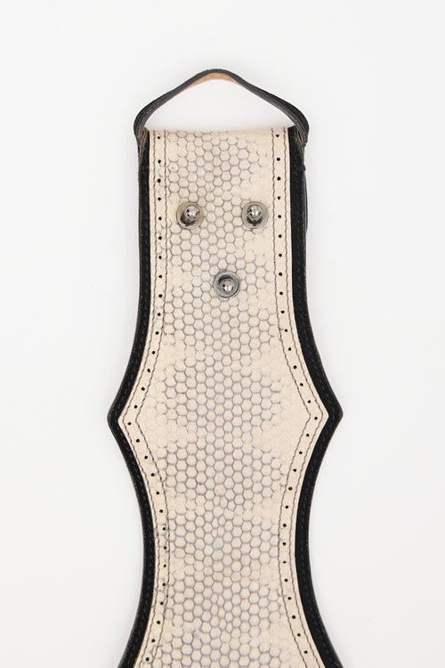 Alaïa Leather Serrated Belt