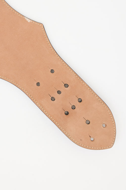 Alaïa Leather Serrated Belt