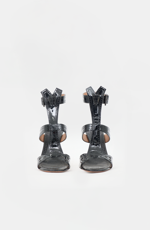Alaïa Patent Strappy Sandal