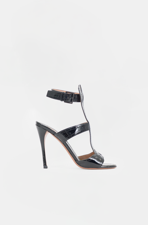 Alaïa Patent Strappy Sandal