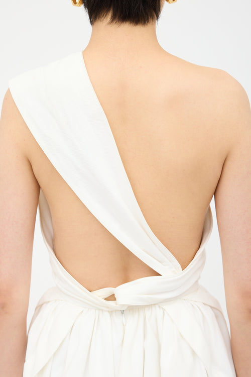 Alaïa Pleated One Shoulder Dress