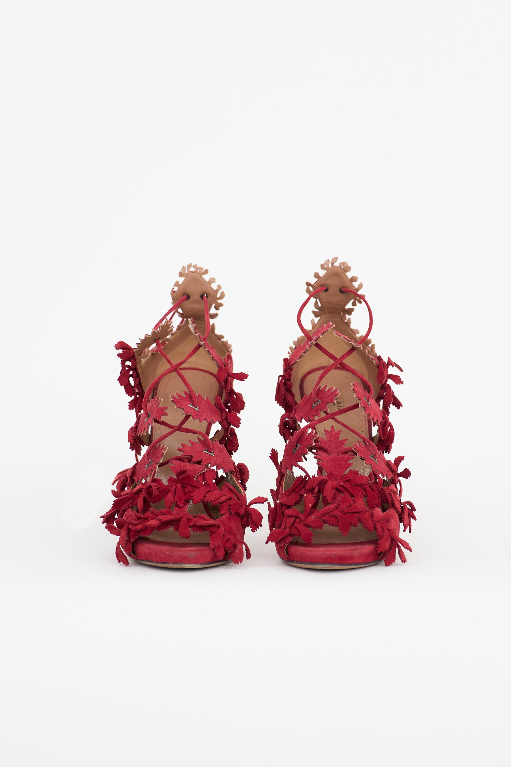 Alaïa Suede Applique Sandal