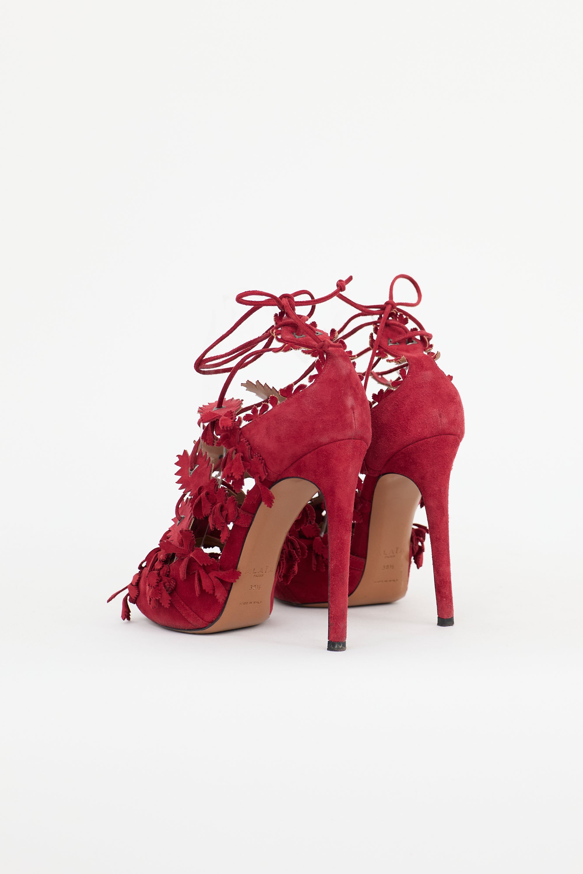 Alaïa Suede Applique Sandal