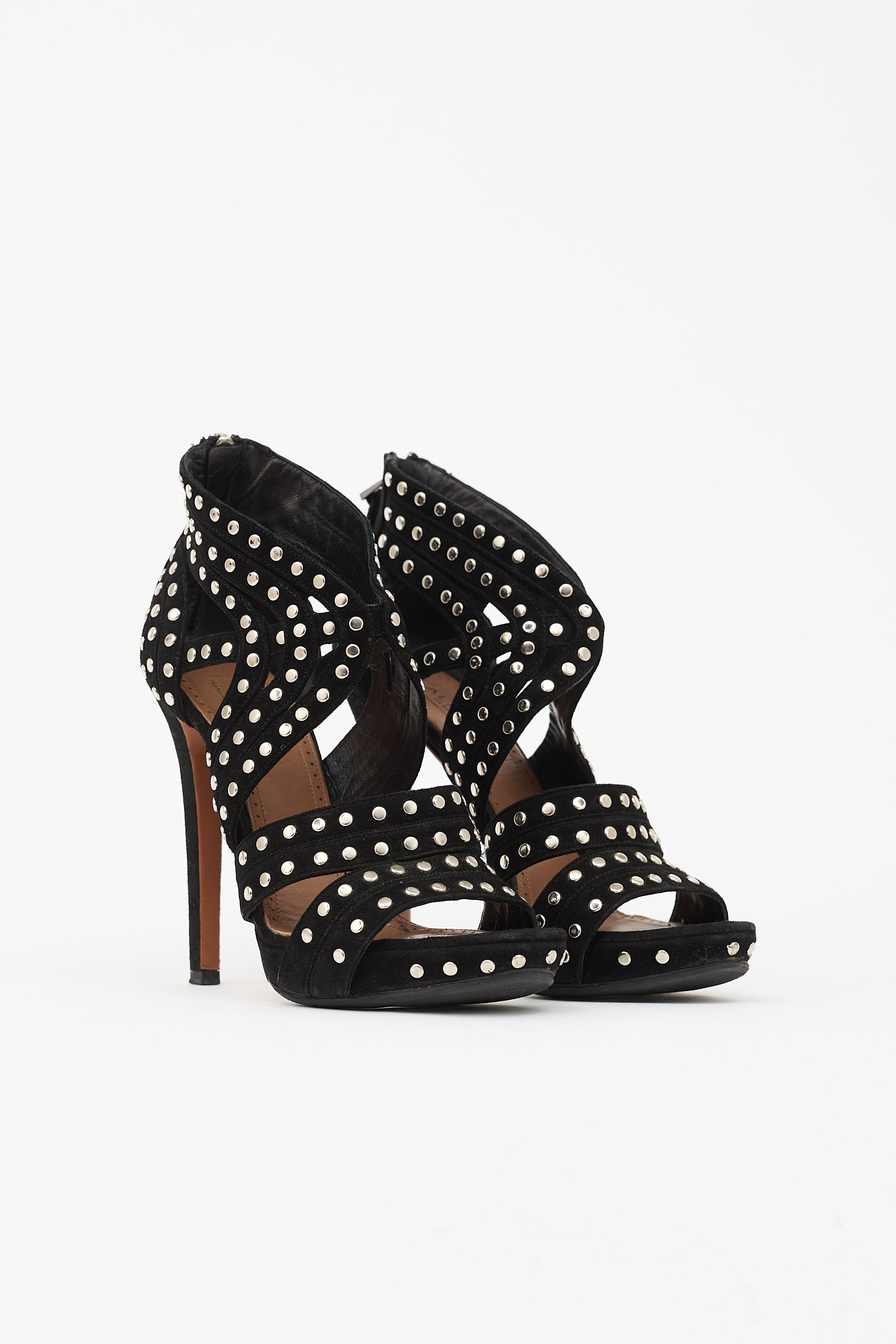 Alaïa Suede Studded Sandal