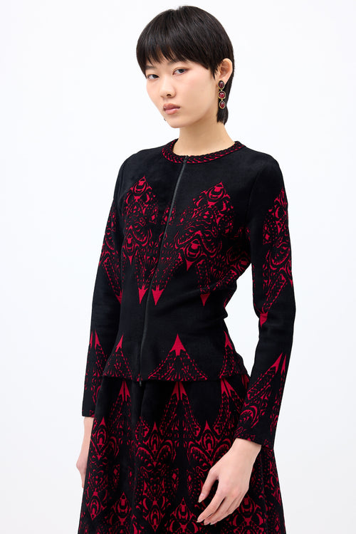 Alaïa Velour Jacquard Jacket