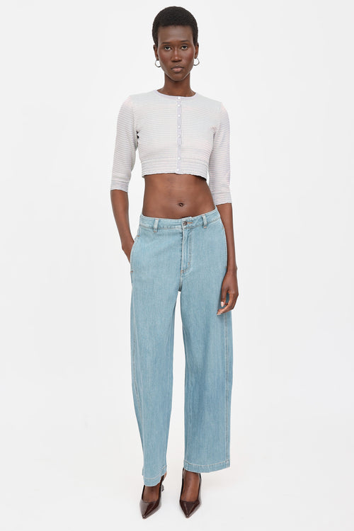 Alaïa Iridescent Cropped Cardigan
