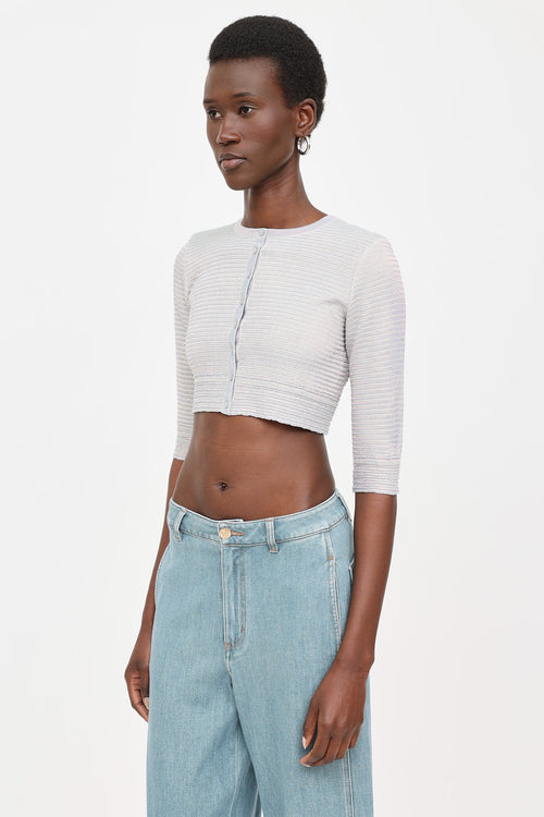 Alaïa Iridescent Cropped Cardigan