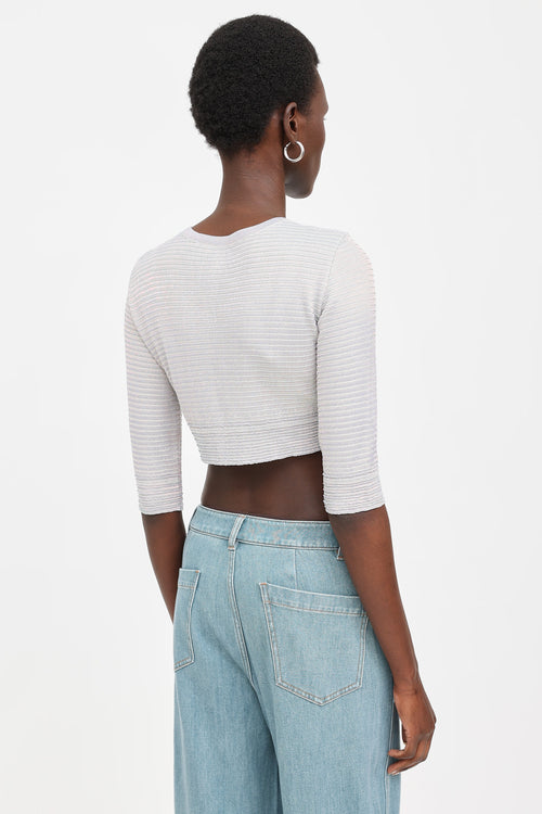 Alaïa Iridescent Cropped Cardigan