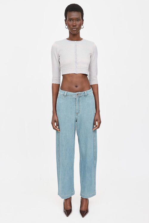 Alaïa Iridescent Cropped Cardigan