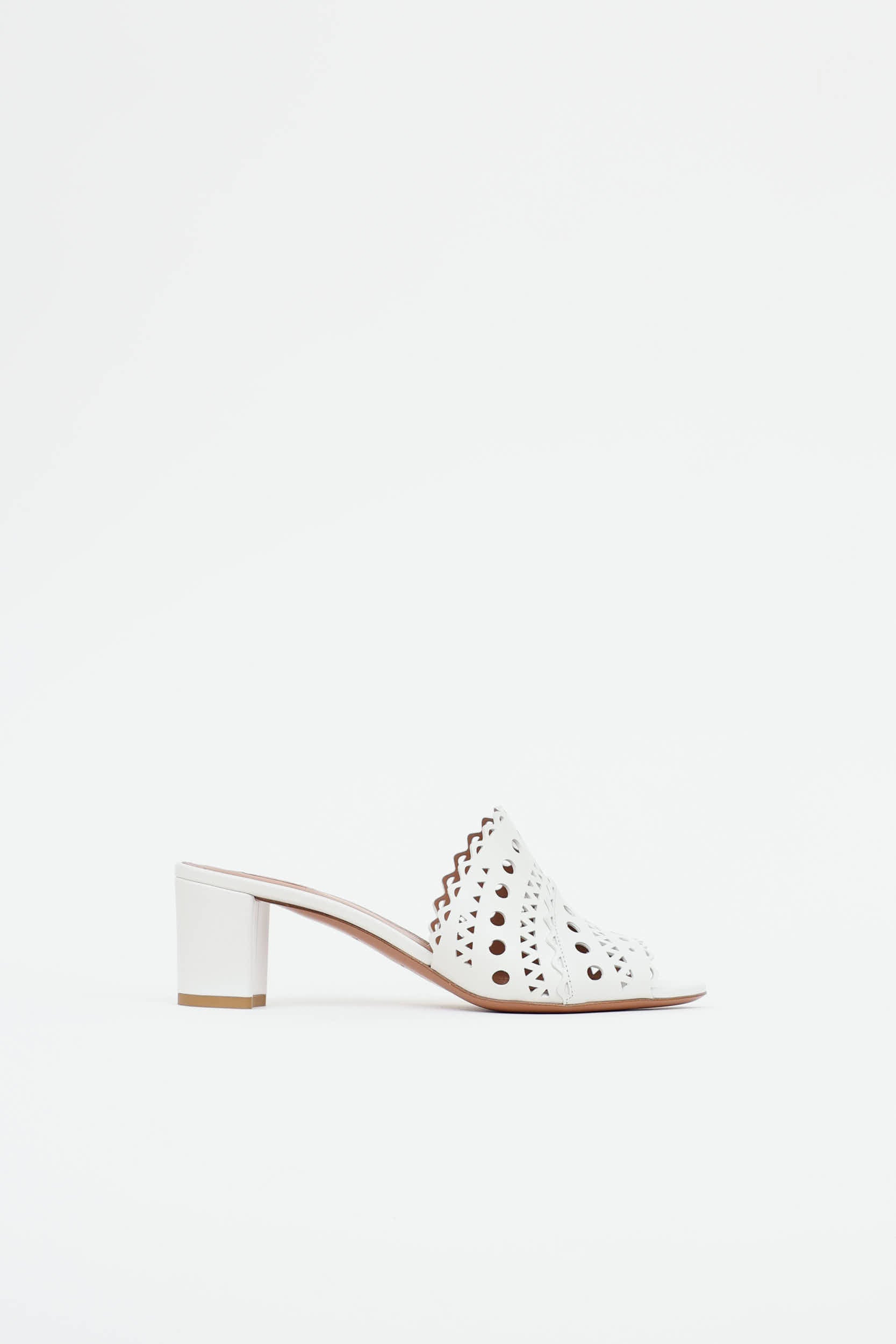 Alaïa Leather Vienne Cut Out Mule