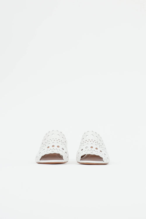 Alaïa Leather Vienne Cut Out Mule