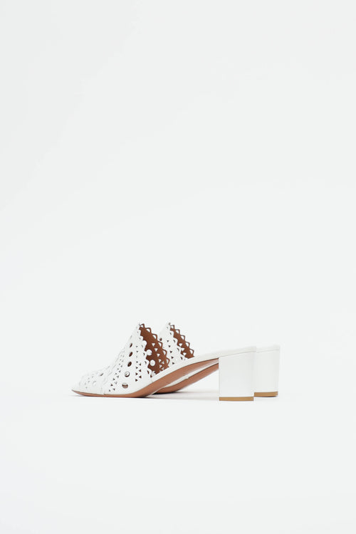 Alaïa Leather Vienne Cut Out Mule