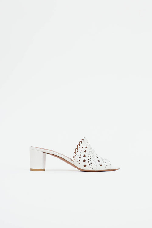 Alaïa Leather Vienne Cut Out Mule