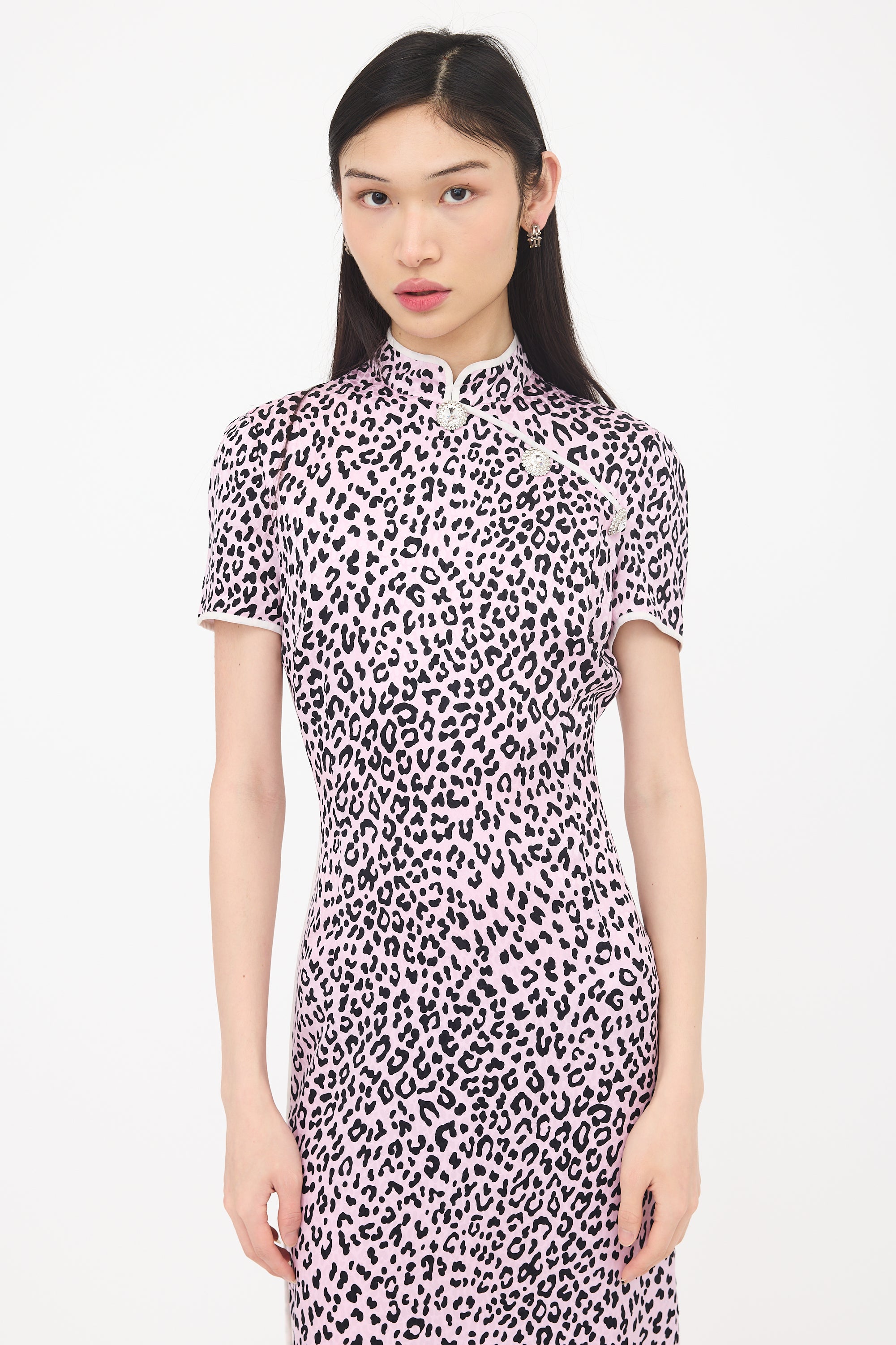 Alessandra Rich Silk Printed Dress