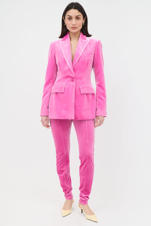 Alex Perry Velvet Fitted Blazer
