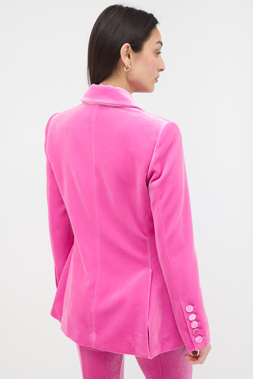 Alex Perry Velvet Fitted Blazer