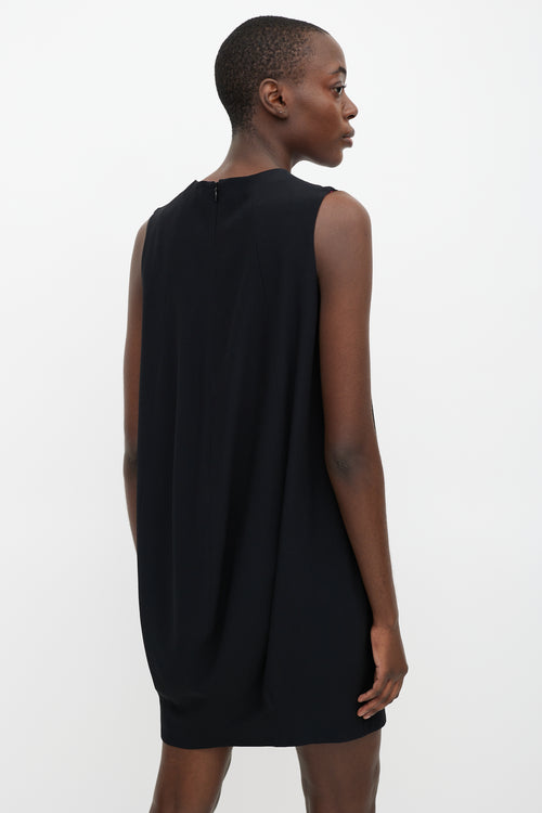 Alexander McQueen Black & Pink V-Neck Dress