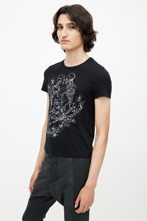 Alexander McQueen Black & White Skeleton T-Shirt