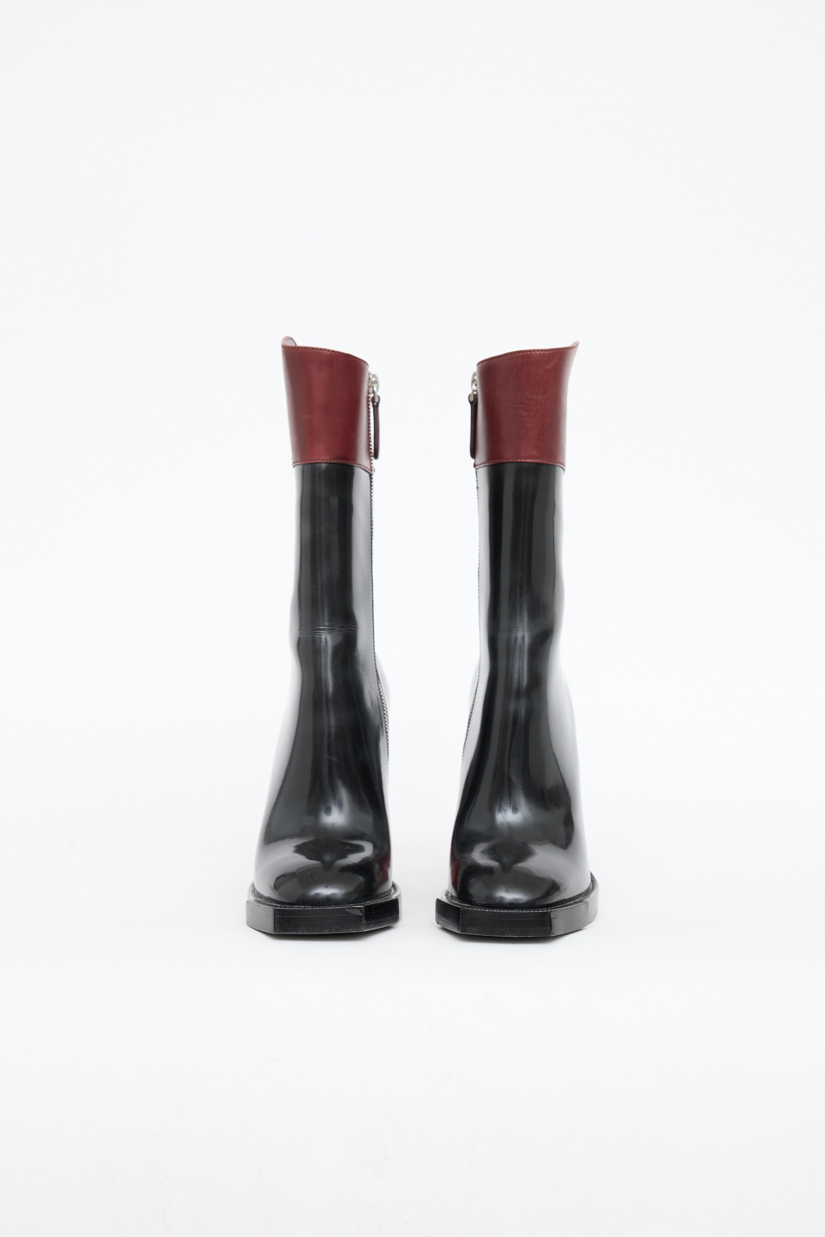 Alexander McQueen Square Toe Ankle Boot