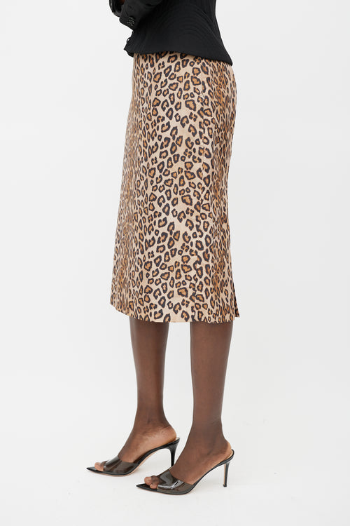 Alexander McQueen Brown & Black Pattern Skirt
