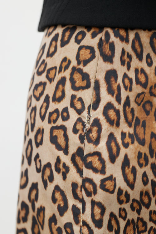 Alexander McQueen Brown & Black Pattern Skirt