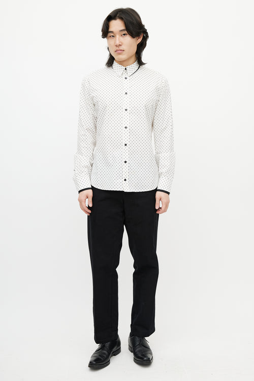 Alexander McQueen White & Black Skull Shirt