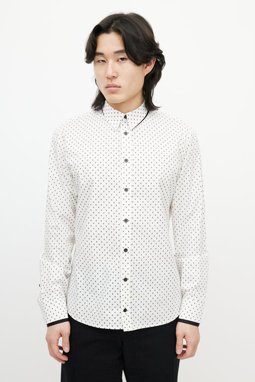 Alexander McQueen White & Black Skull Shirt