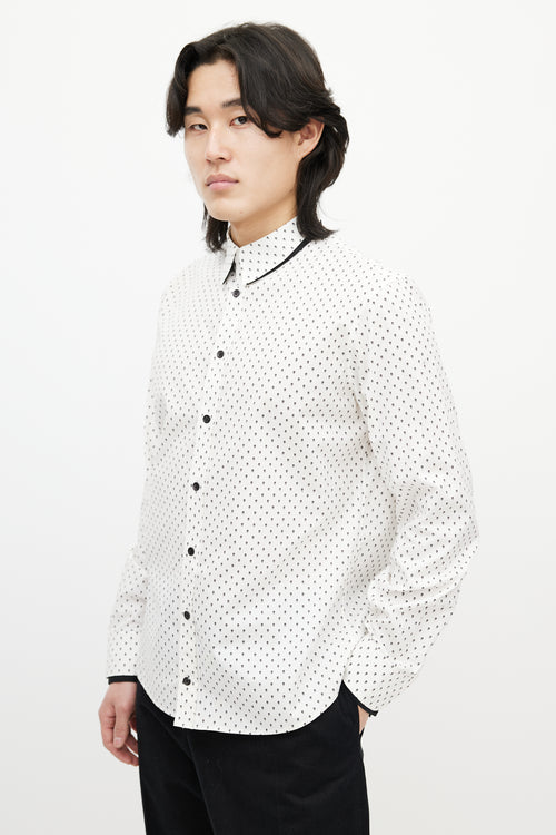 Alexander McQueen White & Black Skull Shirt