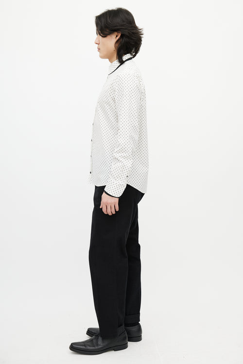 Alexander McQueen White & Black Skull Shirt