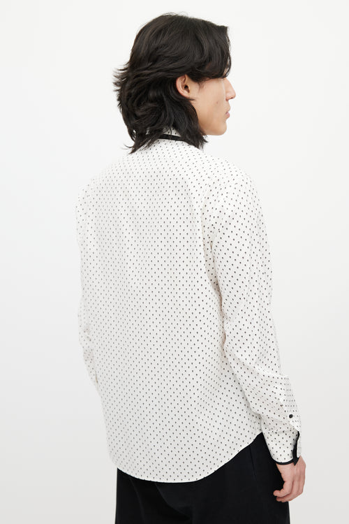 Alexander McQueen White & Black Skull Shirt