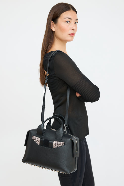 Alexander Wang Black & Beige Leather Rogue Bag