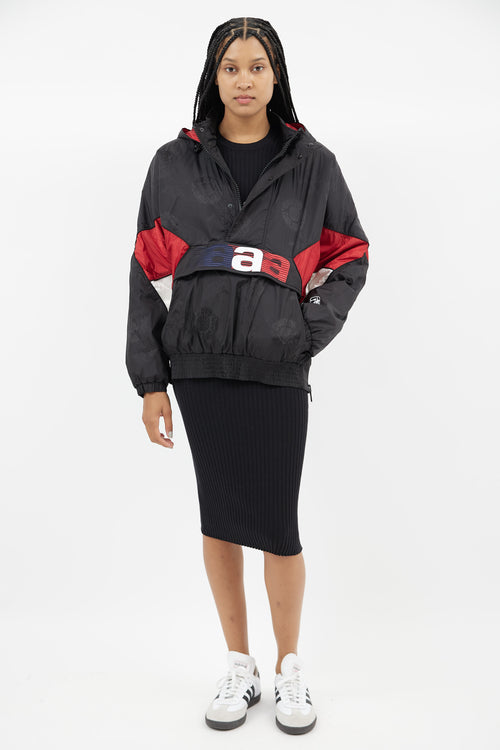 Alexander Wang Black & Multi Padded Half Zip Jacket