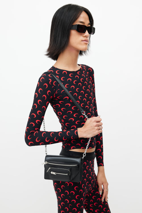 Alexander Wang Black & Silver Attica Bag