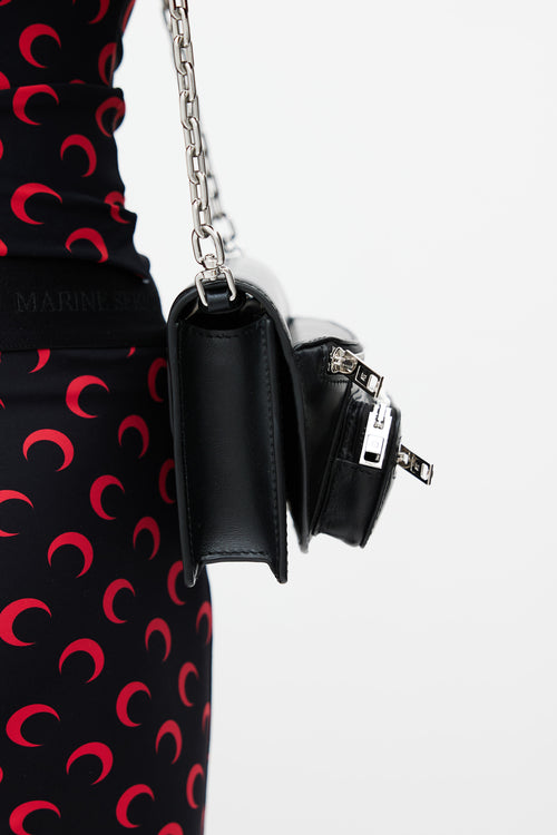 Alexander Wang Black & Silver Attica Bag